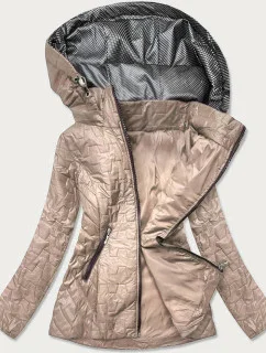 Béžová prešívaná dámska bunda (BR0121)