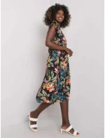 Šaty DHJ SK 13198.27 čierna a zelená