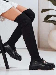 Dámske ponožkové topánky čierne FashionStreet ZY1312