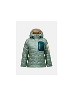 Dámska péřová bunda PEAK PERFORMANCE, model Helium Utility Down Hood Jacket, zelená farba Dámska péřová bunda PEAK PERFORMANCE, model Helium Utility Down Hood Jacket, zelená farba