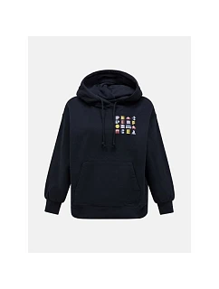 Dámska mikina PEAK PERFORMANCE W Terry Graphic Hood, čierna