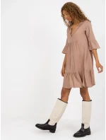 Šaty D73761M30214A3 tmavo lila