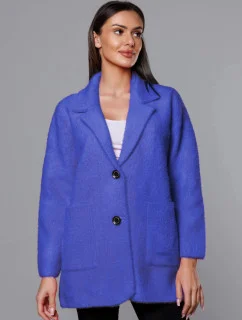 Krátky vlnený prehoz cez oblečenie typu alpaka v nevädzovej farbe (7108-1)