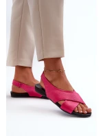 Zazoo 40407 Dámske kožené sandále Fuchsia