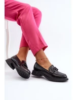 Elegantné dámske kožené mokasíny Black Triana