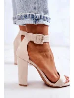 Semišové sandále s béžovou podrážkou Jacqueline - FPrice Semišové sandále s béžovou podrážkou Jacqueline - FPrice