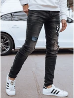 Pánske čierne džínsové nohavice FashionStreet UX4295 Pánske čierne džínsové nohavice FashionStreet UX4295