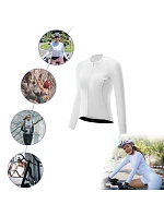 Dámsky cyklistický dres Rockbros 15210006005 TVI s dlhým rukávom, veľkosť L – biely Dámsky cyklistický dres Rockbros 15210006005 TVI s dlhým rukávom, veľkosť L – biely