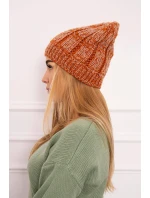 Fleecová čiapka Melisa K241 oranžová+sivá