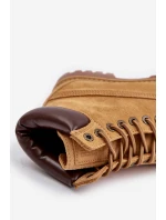 Zamszowe Ocieplane Trapery Męskie Big Star OO174136 HI-POLY SYSTEM Camel