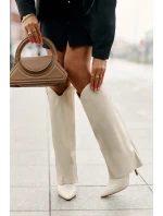 Topánky na podpätku so zvrškom Light Beige Bellinna Topánky na podpätku so zvrškom Light Beige Bellinna