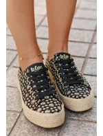 Lee Cooper LCW-25-08-3647L čierne dámske tenisky na platforme s úpletom Lee Cooper LCW-25-08-3647L čierne dámske tenisky na platforme s úpletom