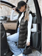 Dámska prešívaná vesta s kapucňou čierna FashionStreet TY5259 Dámska prešívaná vesta s kapucňou čierna FashionStreet TY5259