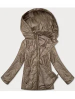 Tmavobéžová prešívaná dámska bunda s odnímateľnou kapucňou S'West (B8356-12) Tmavobéžová prešívaná dámska bunda s odnímateľnou kapucňou S'West (B8356-12)