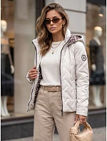 Dámska prechodová bunda s kapucňou, svetlošedá, FashionStreet TY5776