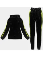 Čierno-limetkový športový komplet s legínami (YP-9967)