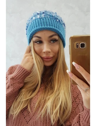 Bublinková čiapočka K219 modrá