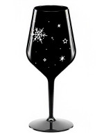 ZIMĚNKA - černá nerozbitná sklenice na víno 470 ml