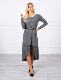 Šaty s ozdobným pásikom a nápisom graphite