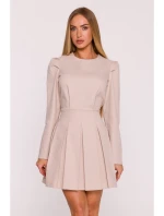 M884 Džínsové šaty - béžové