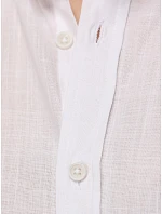 Pánska košeľa s krátkym rukávom, strih slim fit, biela, FashionStreet KX1092