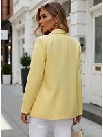Dámska elegantná bunda žltá FashionStreet PY0142 Dámska elegantná bunda žltá FashionStreet PY0142