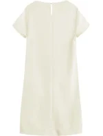 Béžové trapézové šaty (435ART)