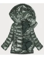 Zelená prešívaná bunda pre prechodné obdobie (BR9790-10)