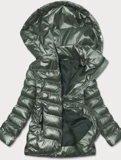 Zelená prešívaná bunda pre prechodné obdobie (BR9790-10)