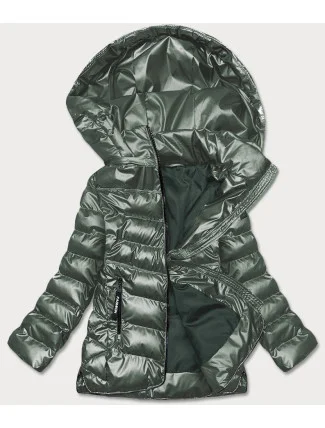 Zelená prešívaná bunda pre prechodné obdobie (BR9790-10)