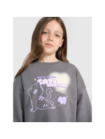 Dievčenská oversize mikina bez kapucne 4F 4FJRAW25TSWSF2438-22S