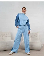 Mikinový set mikina na zips + široké nohavice modrá (821151)