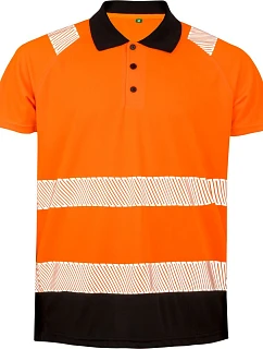 Result R 501X Bezpečnostná polokošeľa 30.501X fluorescenčná oranžová/čierna