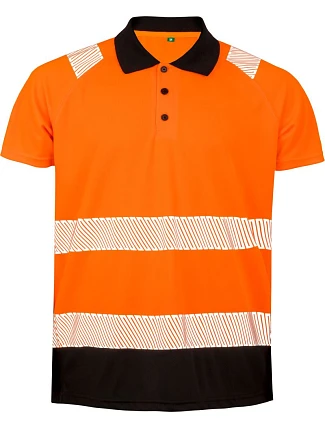 Result R 501X Bezpečnostná polokošeľa 30.501X fluorescenčná oranžová/čierna