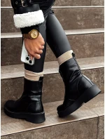 Dámske krátke čierne čižmy NAVARIIN FashionStreet ZY0535 Dámske krátke čierne čižmy NAVARIIN FashionStreet ZY0535