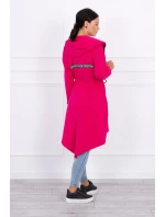 Sukňa s dlhším chrbtom fuchsiová