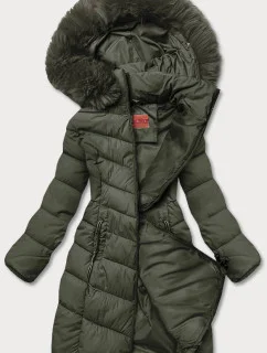 Zimná bunda s kapucňou khaki (ty045-29)
