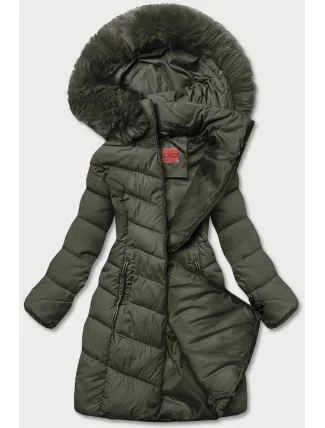 Zimná bunda s kapucňou khaki (ty045-29)