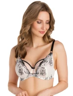 Dámska podprsenka 840 Black & white - GORSENIA Dámska podprsenka 840 Black & white - GORSENIA