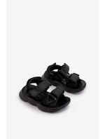 Dziecięce Sandałki Zapinane Na Rzepy Czarne Orretta