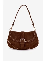 Eko semišová kabelka s nýty Camel Clarielle