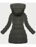 Zimná bunda s kapucňou khaki (2M-231)