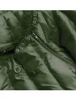 Dámska prešívaná zimná bunda s kapucňou khaki (w750-1) Dámska prešívaná zimná bunda s kapucňou khaki (w750-1)