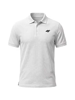Pánske polo tričko 4F M0771 biele 4FWMM00TPTSM0771 10S Pánske polo tričko 4F M0771 biele 4FWMM00TPTSM0771 10S