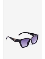 Damskie Klasyczne Okulary Przeciwsłoneczne Ze Złotymi Detalami UV400 Czarne