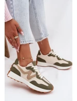 Dámské sportovní boty na platformě Zelená Janelora