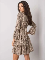 Šaty DHJ SK 8777B 1.11P čierna a béžová