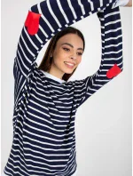 Dámska mikina LO BL LK 236.27X biela a tmavo modrá - FPrice