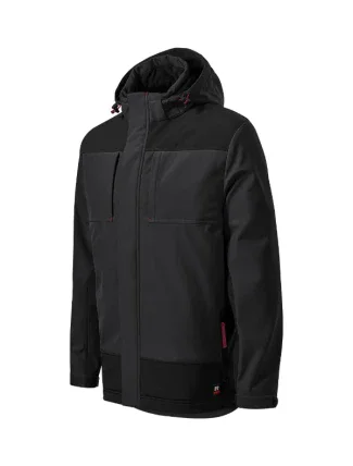 Vertex pánska zimná softshellová bunda ebony gray