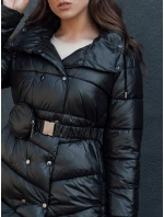 Dámsky prešívaný zimný kabát BLOOM black FashionStreet TY4484